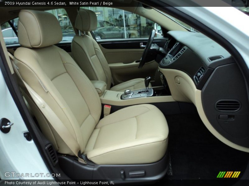 White Satin Pearl / Beige 2009 Hyundai Genesis 4.6 Sedan