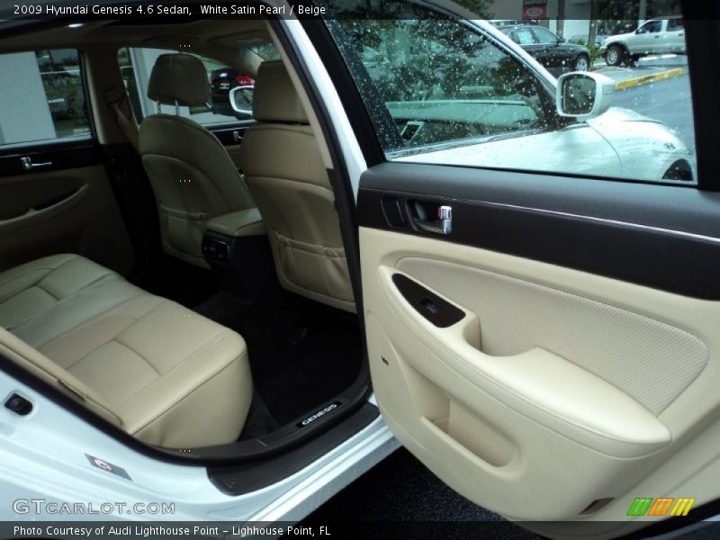 White Satin Pearl / Beige 2009 Hyundai Genesis 4.6 Sedan