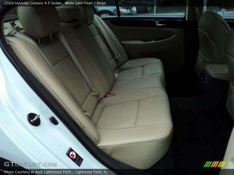 White Satin Pearl / Beige 2009 Hyundai Genesis 4.6 Sedan