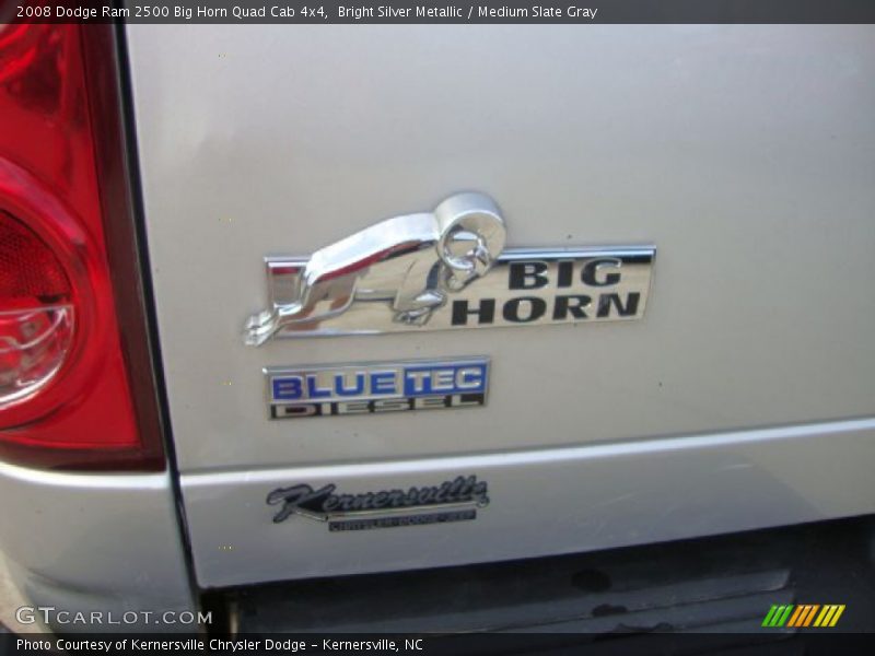Bright Silver Metallic / Medium Slate Gray 2008 Dodge Ram 2500 Big Horn Quad Cab 4x4