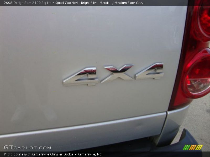 Bright Silver Metallic / Medium Slate Gray 2008 Dodge Ram 2500 Big Horn Quad Cab 4x4