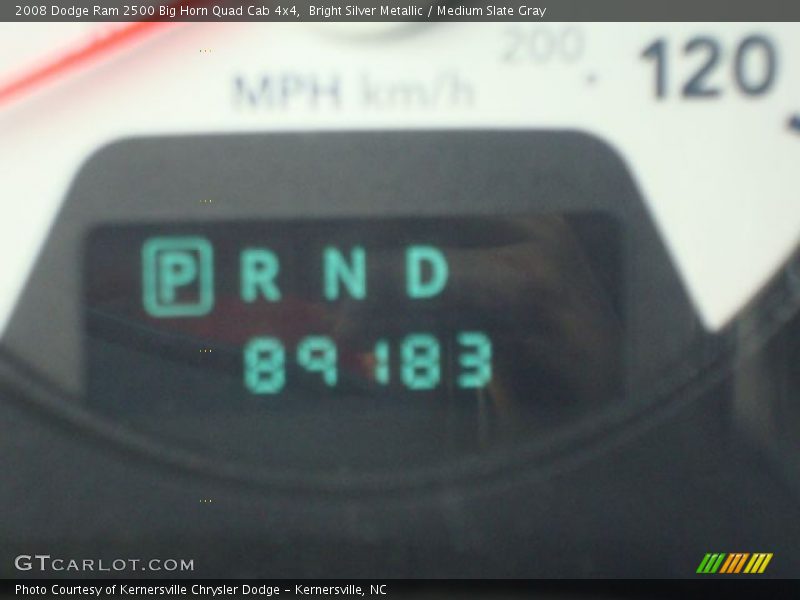 Bright Silver Metallic / Medium Slate Gray 2008 Dodge Ram 2500 Big Horn Quad Cab 4x4