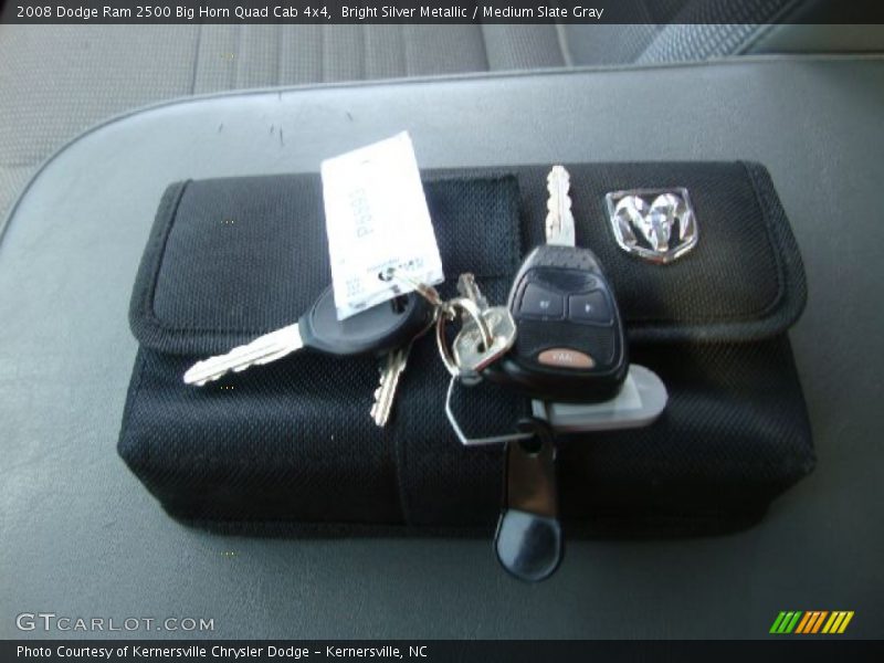 Bright Silver Metallic / Medium Slate Gray 2008 Dodge Ram 2500 Big Horn Quad Cab 4x4