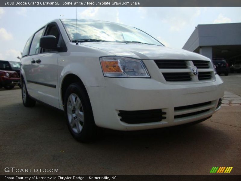 Stone White / Medium Slate Gray/Light Shale 2008 Dodge Grand Caravan SE