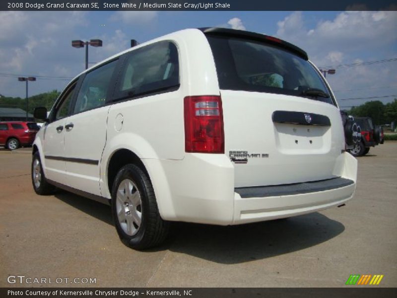 Stone White / Medium Slate Gray/Light Shale 2008 Dodge Grand Caravan SE