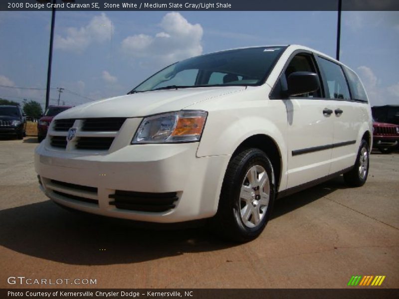 Stone White / Medium Slate Gray/Light Shale 2008 Dodge Grand Caravan SE