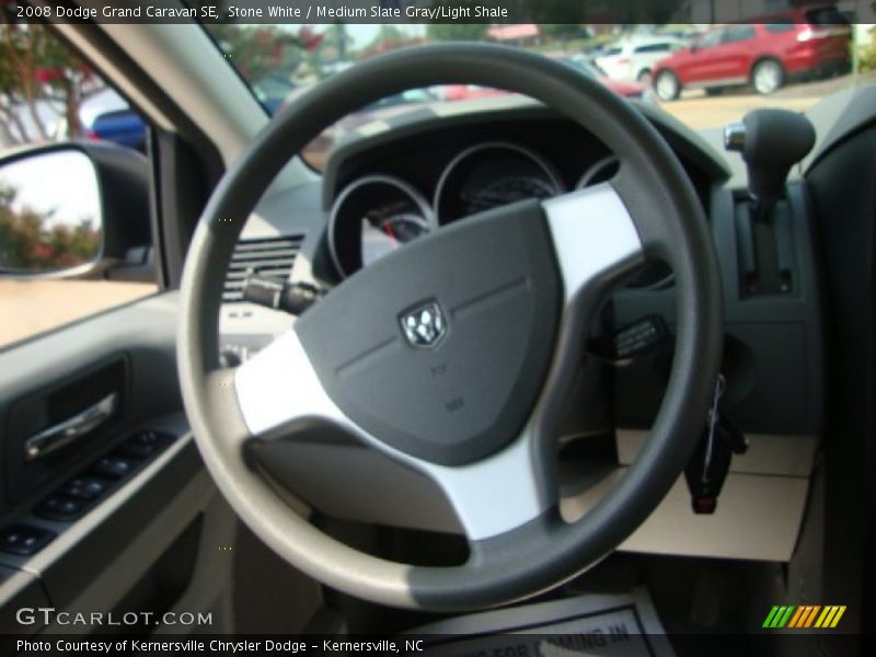 Stone White / Medium Slate Gray/Light Shale 2008 Dodge Grand Caravan SE