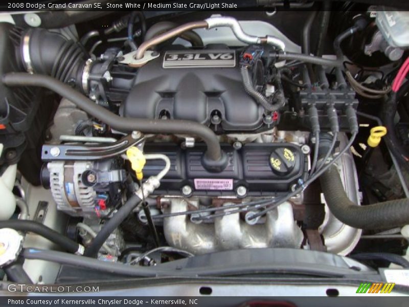 Stone White / Medium Slate Gray/Light Shale 2008 Dodge Grand Caravan SE
