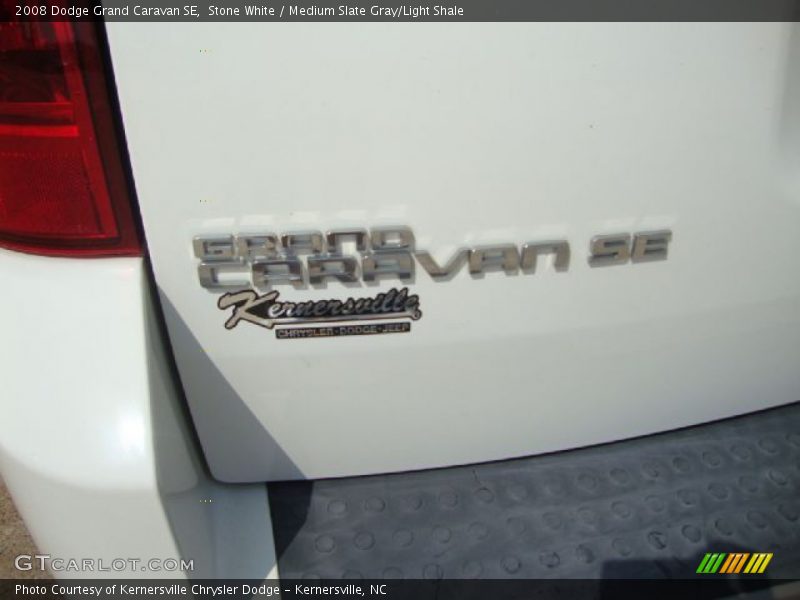 Stone White / Medium Slate Gray/Light Shale 2008 Dodge Grand Caravan SE