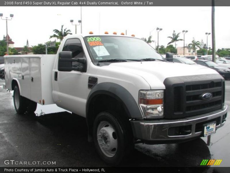 Front 3/4 View of 2008 F450 Super Duty XL Regular Cab 4x4 Dually Commerical
