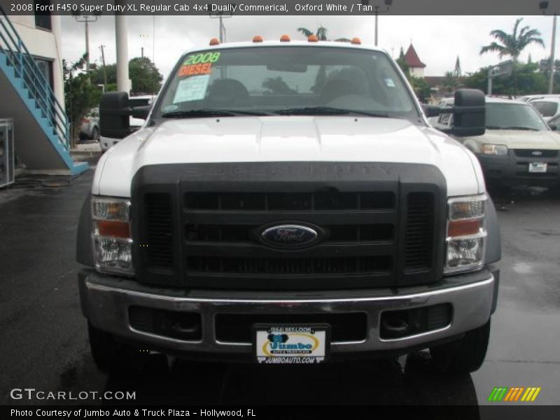 Oxford White / Tan 2008 Ford F450 Super Duty XL Regular Cab 4x4 Dually Commerical