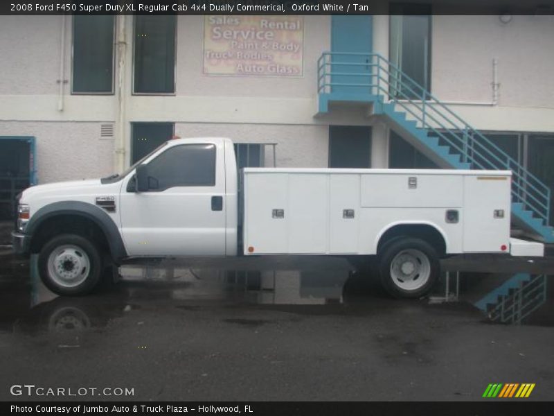 Oxford White / Tan 2008 Ford F450 Super Duty XL Regular Cab 4x4 Dually Commerical