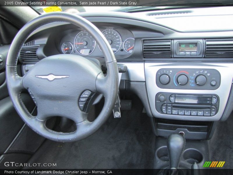 Satin Jade Pearl / Dark Slate Gray 2005 Chrysler Sebring Touring Convertible