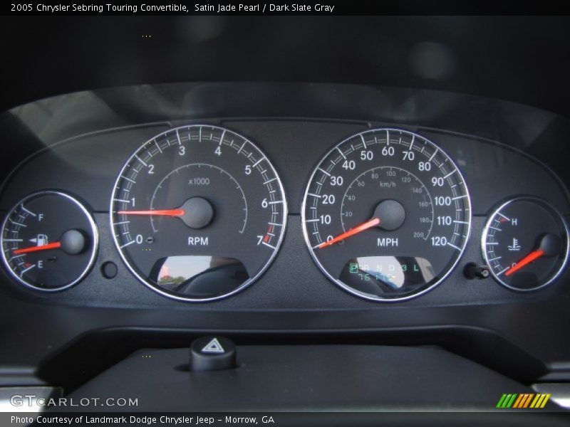 Satin Jade Pearl / Dark Slate Gray 2005 Chrysler Sebring Touring Convertible