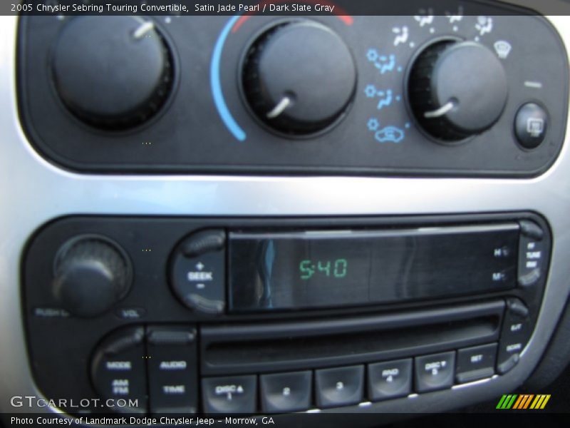 Satin Jade Pearl / Dark Slate Gray 2005 Chrysler Sebring Touring Convertible
