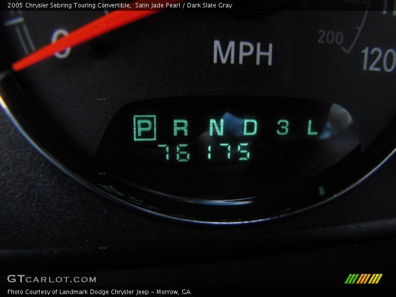 Satin Jade Pearl / Dark Slate Gray 2005 Chrysler Sebring Touring Convertible