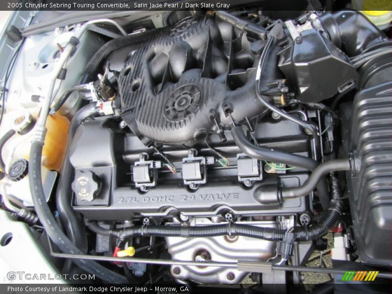 Satin Jade Pearl / Dark Slate Gray 2005 Chrysler Sebring Touring Convertible