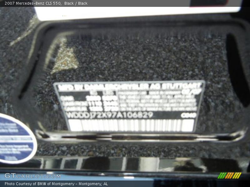 Black / Black 2007 Mercedes-Benz CLS 550