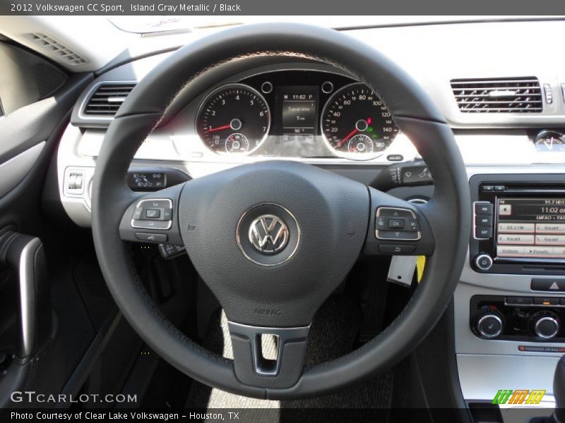 Island Gray Metallic / Black 2012 Volkswagen CC Sport