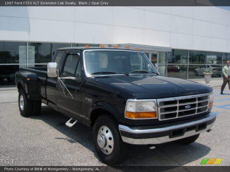 Black / Opal Grey 1997 Ford F350 XLT Extended Cab Dually