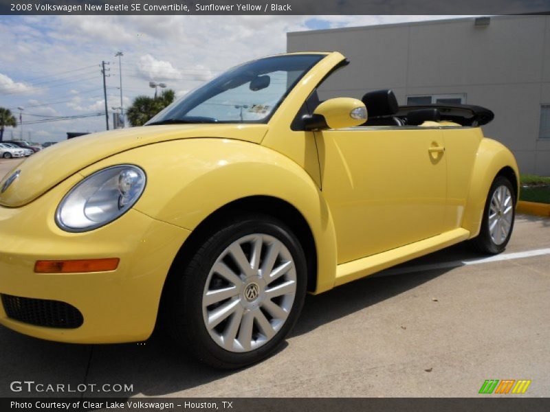Sunflower Yellow / Black 2008 Volkswagen New Beetle SE Convertible