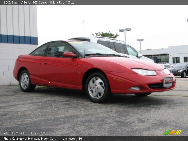 Bright Red / Gray 2002 Saturn S Series SC2 Coupe