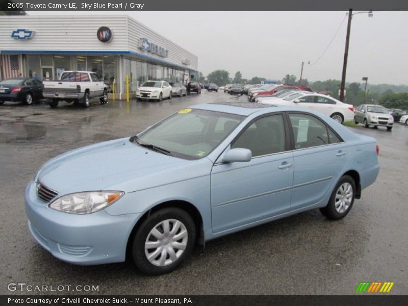 Sky Blue Pearl / Gray 2005 Toyota Camry LE