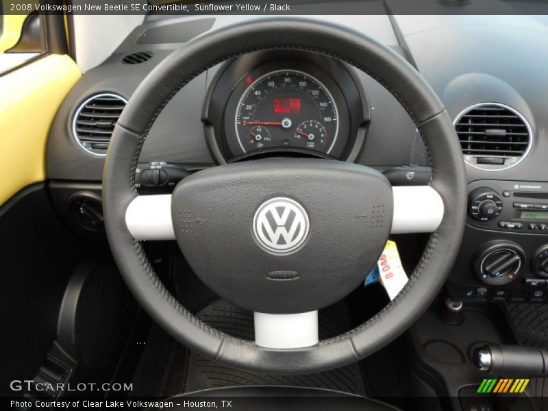 Sunflower Yellow / Black 2008 Volkswagen New Beetle SE Convertible