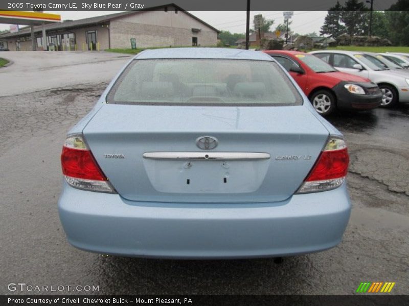 Sky Blue Pearl / Gray 2005 Toyota Camry LE