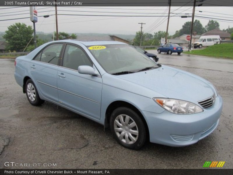 Sky Blue Pearl / Gray 2005 Toyota Camry LE