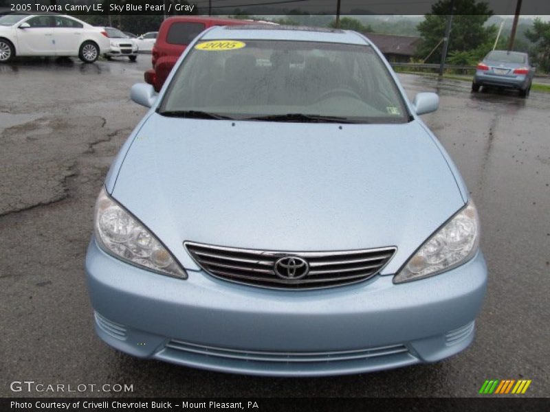 Sky Blue Pearl / Gray 2005 Toyota Camry LE