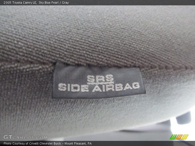 Sky Blue Pearl / Gray 2005 Toyota Camry LE