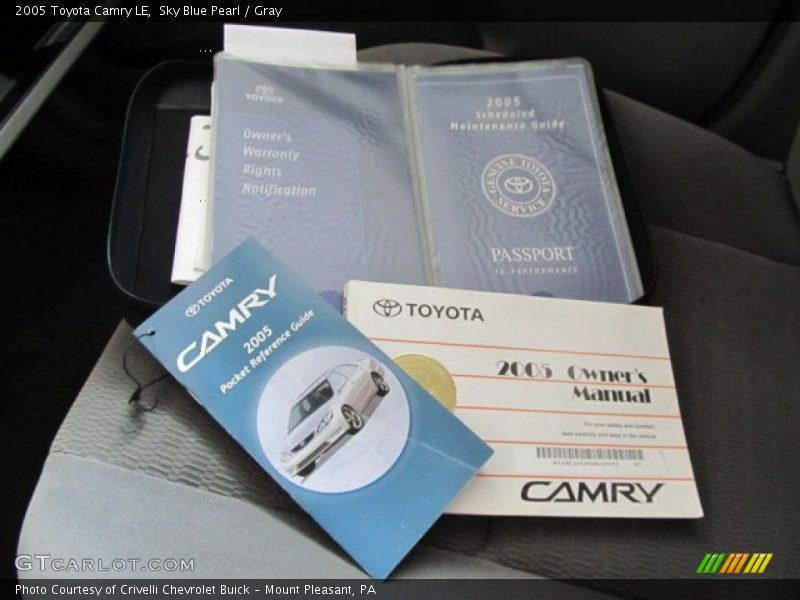 Sky Blue Pearl / Gray 2005 Toyota Camry LE