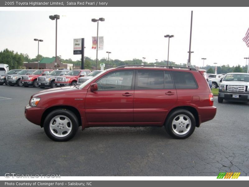 Salsa Red Pearl / Ivory 2005 Toyota Highlander Limited