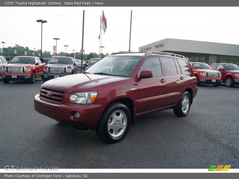 Salsa Red Pearl / Ivory 2005 Toyota Highlander Limited