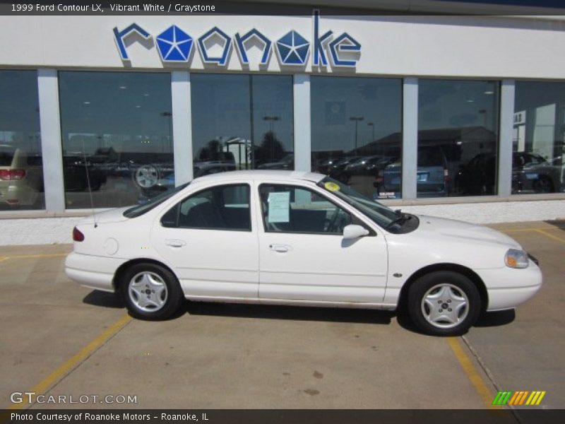 Vibrant White / Graystone 1999 Ford Contour LX