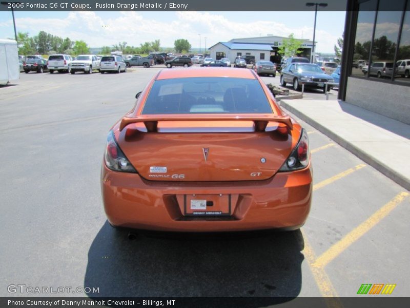 Fusion Orange Metallic / Ebony 2006 Pontiac G6 GT Coupe