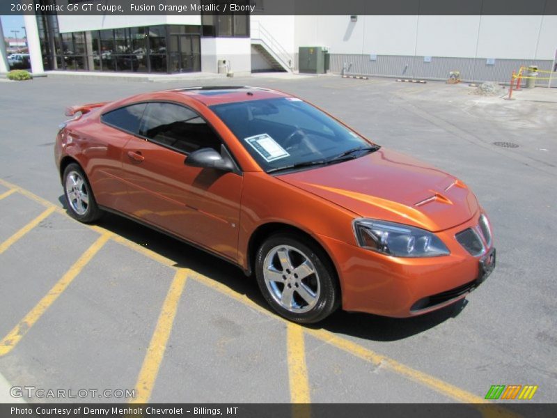 Fusion Orange Metallic / Ebony 2006 Pontiac G6 GT Coupe