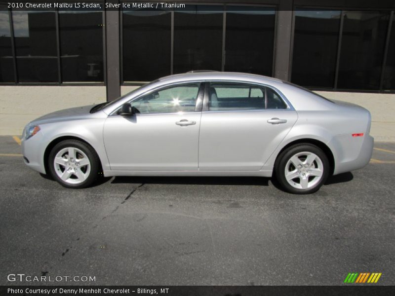 Silver Ice Metallic / Titanium 2010 Chevrolet Malibu LS Sedan