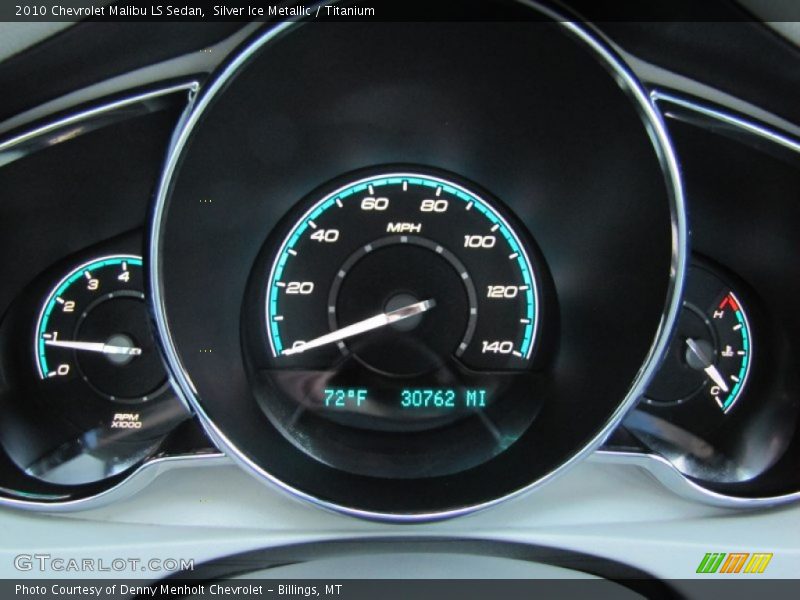 Silver Ice Metallic / Titanium 2010 Chevrolet Malibu LS Sedan