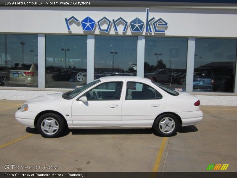 Vibrant White / Graystone 1999 Ford Contour LX
