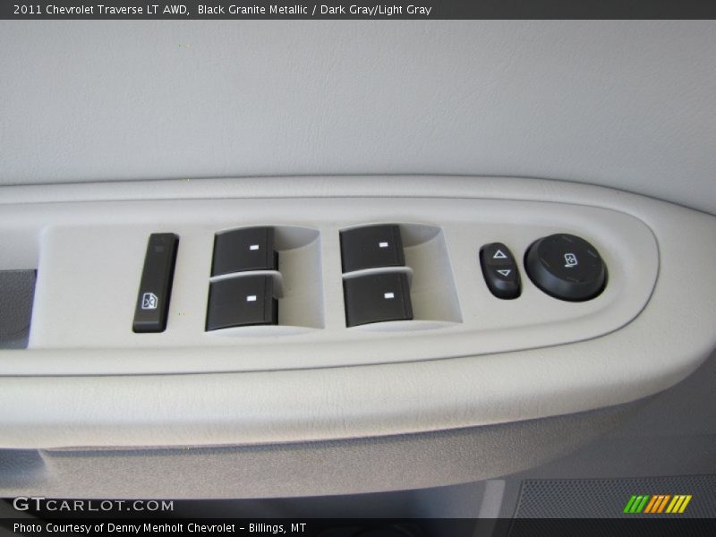 Black Granite Metallic / Dark Gray/Light Gray 2011 Chevrolet Traverse LT AWD
