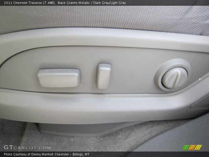 Black Granite Metallic / Dark Gray/Light Gray 2011 Chevrolet Traverse LT AWD