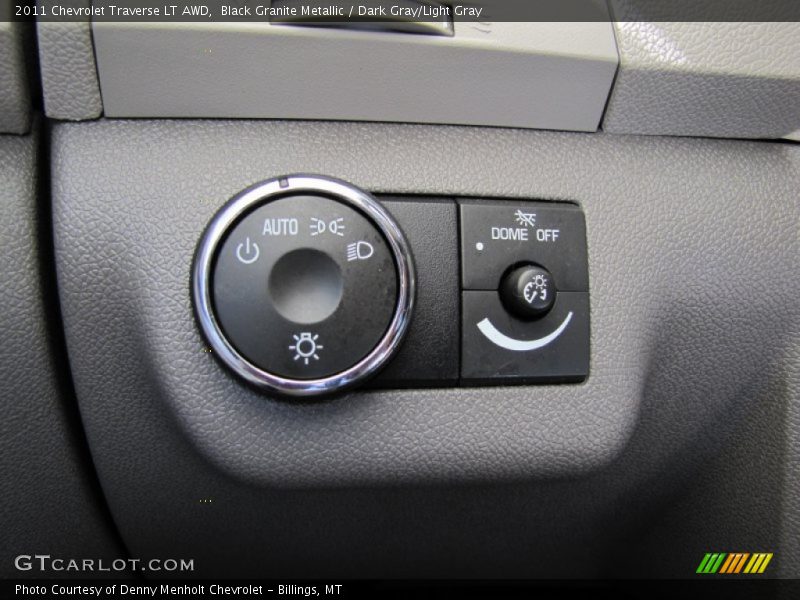 Black Granite Metallic / Dark Gray/Light Gray 2011 Chevrolet Traverse LT AWD