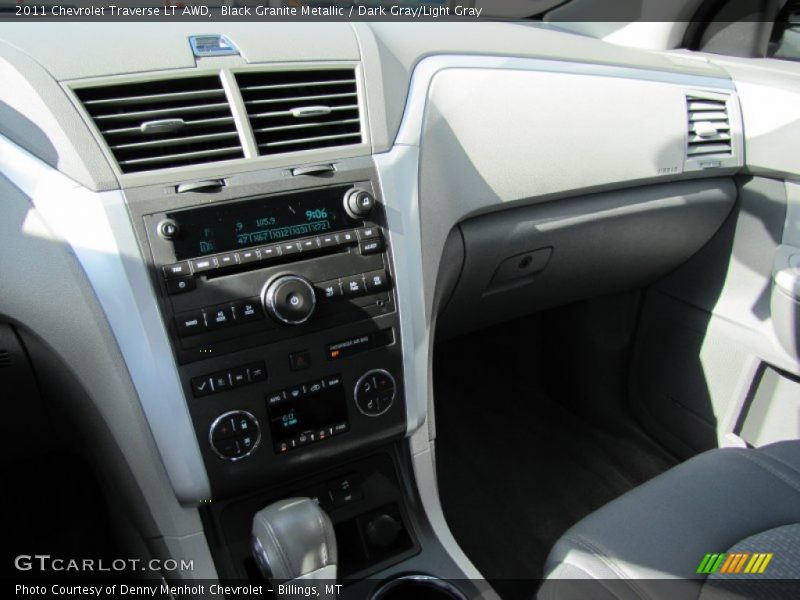 Black Granite Metallic / Dark Gray/Light Gray 2011 Chevrolet Traverse LT AWD