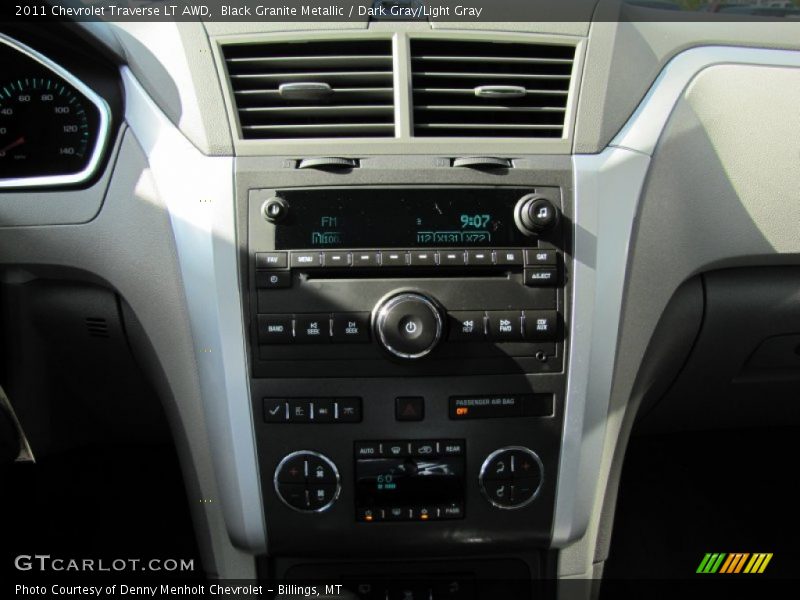 Black Granite Metallic / Dark Gray/Light Gray 2011 Chevrolet Traverse LT AWD