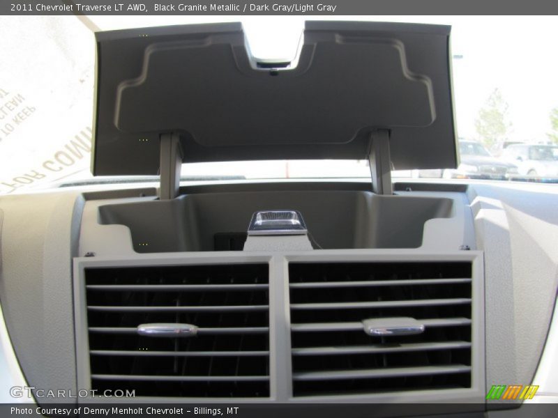 Black Granite Metallic / Dark Gray/Light Gray 2011 Chevrolet Traverse LT AWD