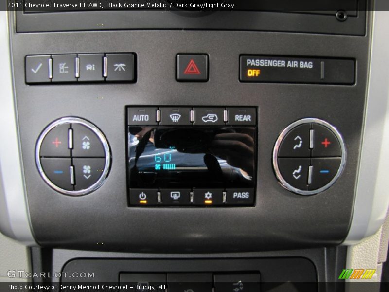 Black Granite Metallic / Dark Gray/Light Gray 2011 Chevrolet Traverse LT AWD