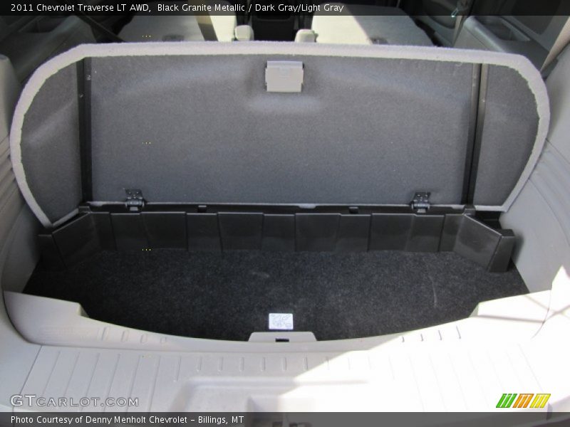 Black Granite Metallic / Dark Gray/Light Gray 2011 Chevrolet Traverse LT AWD