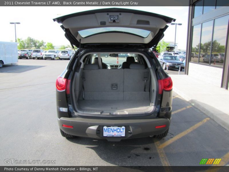 Black Granite Metallic / Dark Gray/Light Gray 2011 Chevrolet Traverse LT AWD